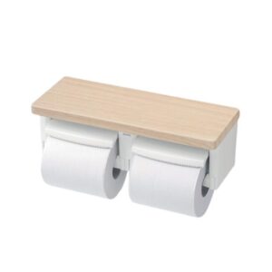 TOTO　棚付き二連紙巻器（ライトウッドN）